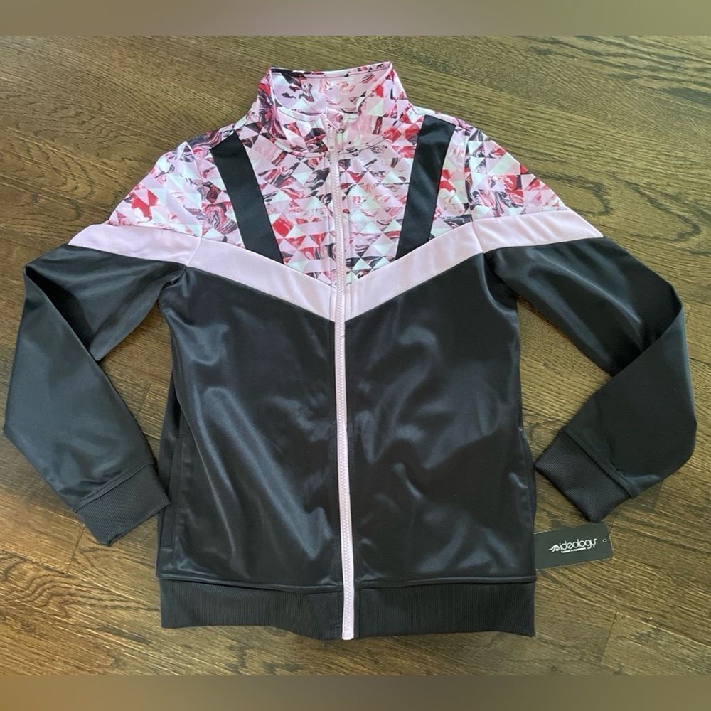 Ideology Black and Pink Geometric Track Jacket size XL